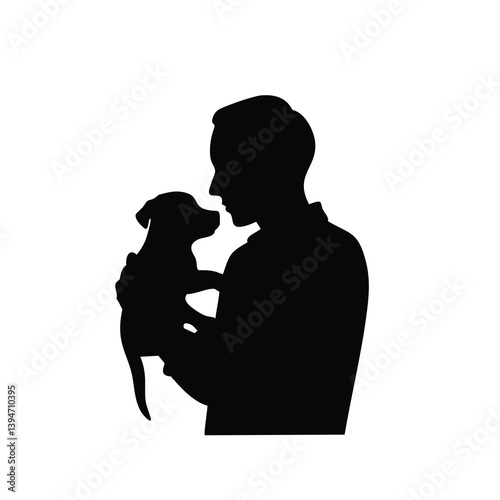 Canvas Print animal silhouette, bird silhouette, farm animal, pet icon, black silhouette, vec