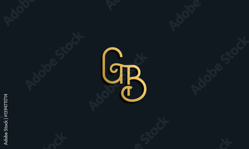 Luxury fashion initial letter GB logo.