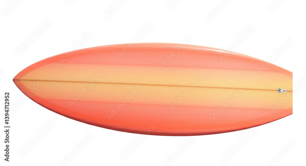 Isolated Orange Surfboard Isolated Orange Surfboard