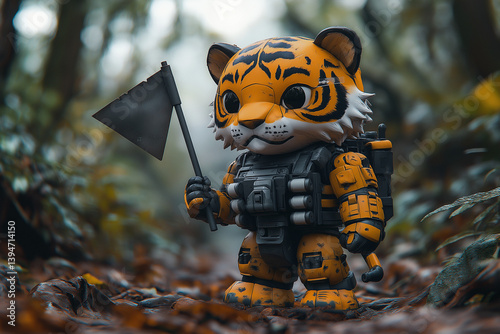 tiger in the woods 7, Generative AI