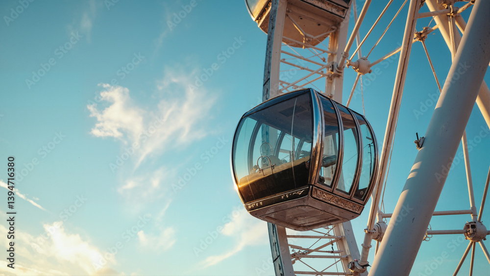 Ferris wheel and blue sky