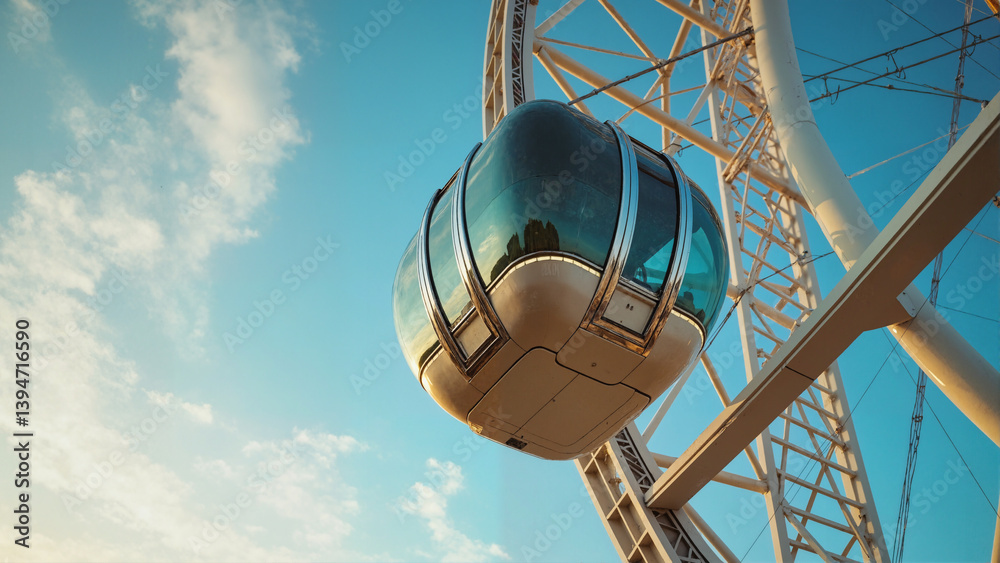 Ferris wheel and blue sky