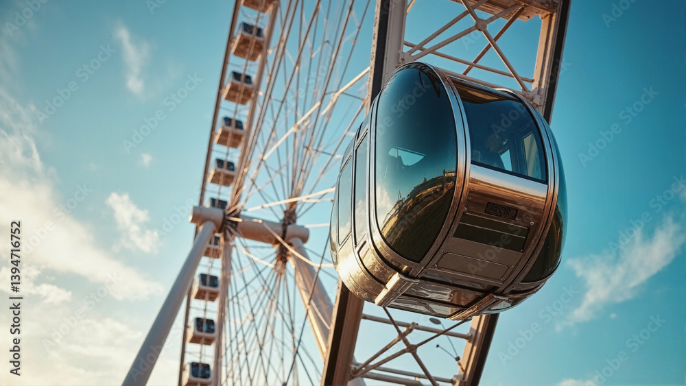 Ferris wheel and blue sky