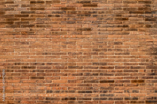 Brick wall with varied tones, creating a textured pattern. Warm hues and structured layout highlight the rustic charm of this masonry surface.