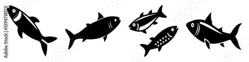 herring icon, herring silhouette vector illustration-simple silhouette illustration of herring, perfect for herring logos and icons