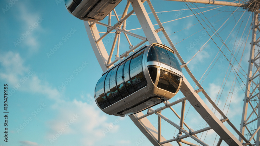 Ferris wheel and blue sky