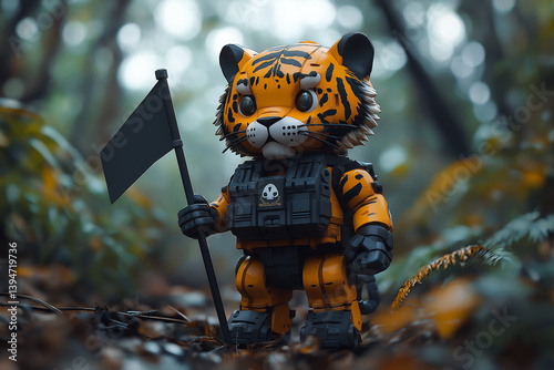tiger in the woods 1, Generative AI
