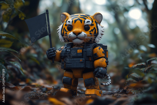 tiger in the forest 2, Generative AI