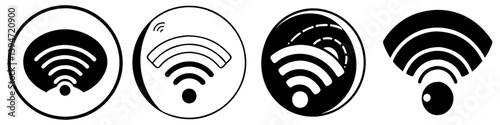 wi fi signal icon icon, wi fi signal icon silhouette vector illustration-simple silhouette illustration of wi fi signal icon, perfect for wi fi signal icon logos and icons