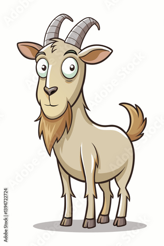 A cartoon goat with charisma and a touch of charm will become a bright accent of any illustration or story
