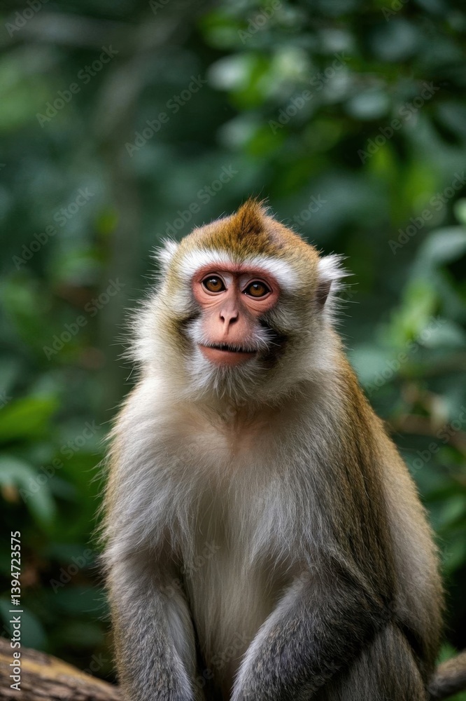 arafed monkey sitting on a tree branch with a green background arafed monkey sitting on a tree branch with a green background