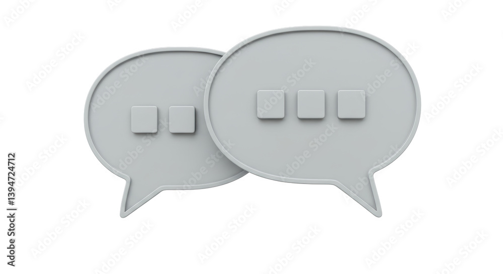 Isolated Speech Bubbles with Three Dots Isolated Speech Bubbles with Three Dots