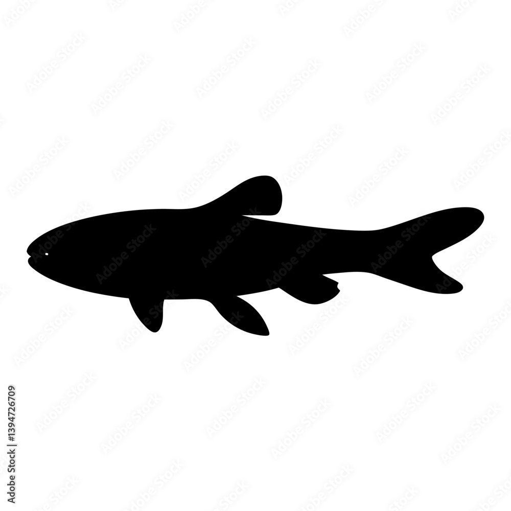 Black Silhouetted Fish Aquatic Animal Vector Illustration Graphic Design Black Silhouetted Fish Aquatic Animal Vector Illustration Graphic Design