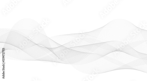 Vector Smoke Design with Smooth Curves and Black Light Texture

