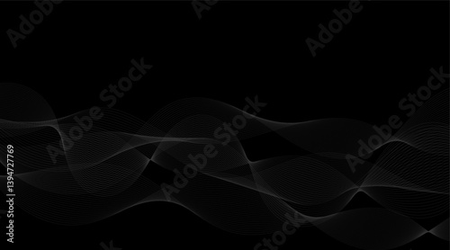 Dark background vector abstract wallpaper wavy design simple background for desktop