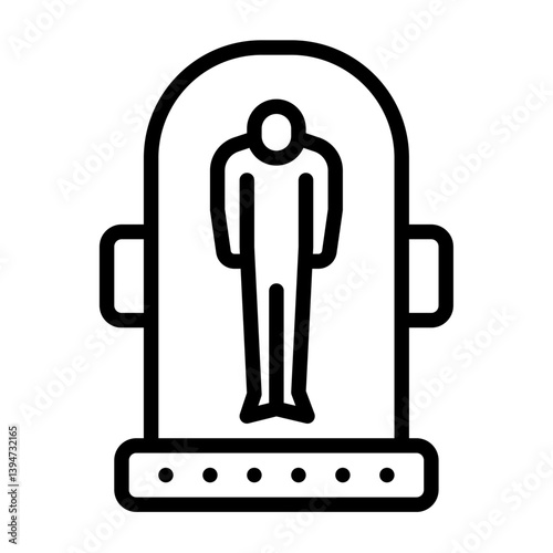 human in incubation outline icon. human research black line illustration.
