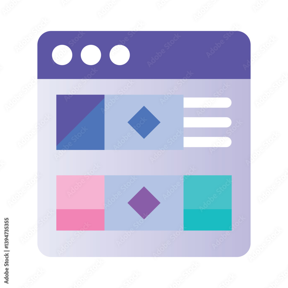 Colorful Web Page Layout Design Illustration Colorful Web Page Layout Design Illustration