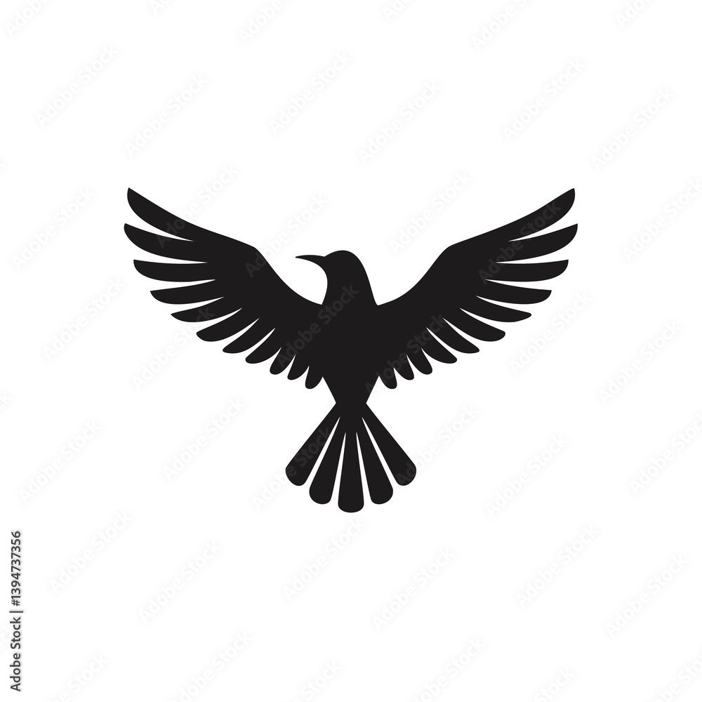 Obraz premium Animal and Bird Silhouette Icons Set – Vector Collection of Farm Animals, Birds, and Pets in Black Silhouette Style