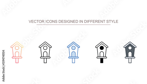 Bird House icon design with white background stock illustration