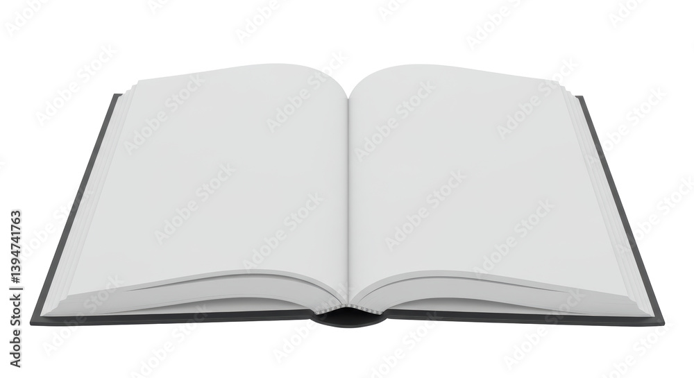 Isolated Open Book with Blank Pages Isolated Open Book with Blank Pages