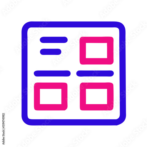 Colorful icon representing a kanban board layout  