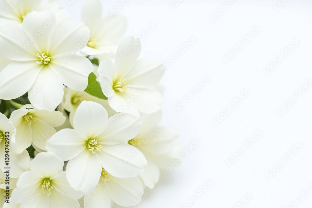 Obraz premium bunch of white flowers sitting on top of a table1