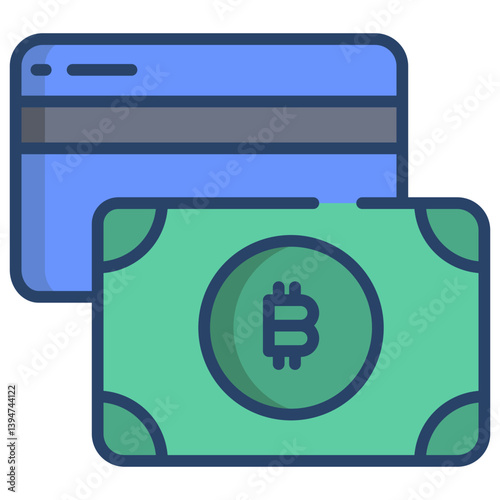 Linear color Crypto Cards icon