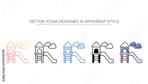 Play Ground icon design with white background stock illustration