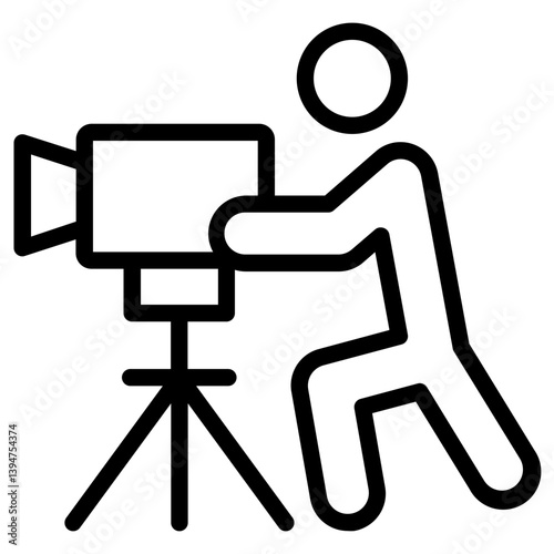 Photo Shooting Outline Icon