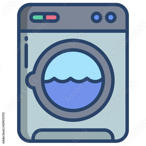 Linear color Washing Machine icon