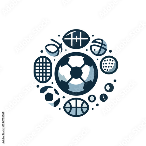 All Sports Logo Combination of Ball Icons