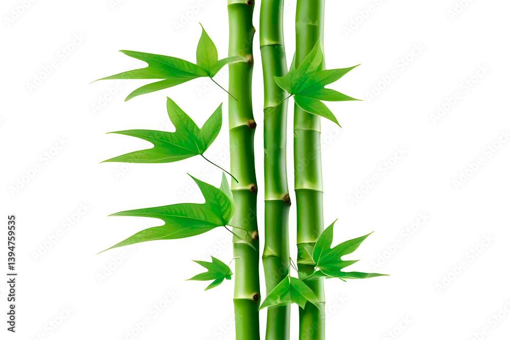 Obraz premium bamboo leaves isolated on white