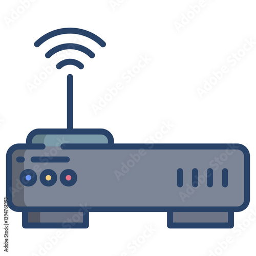 Linear color router icon