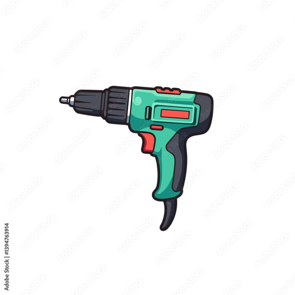 Electric drill tool with a vibrant design Electric drill tool with a vibrant design