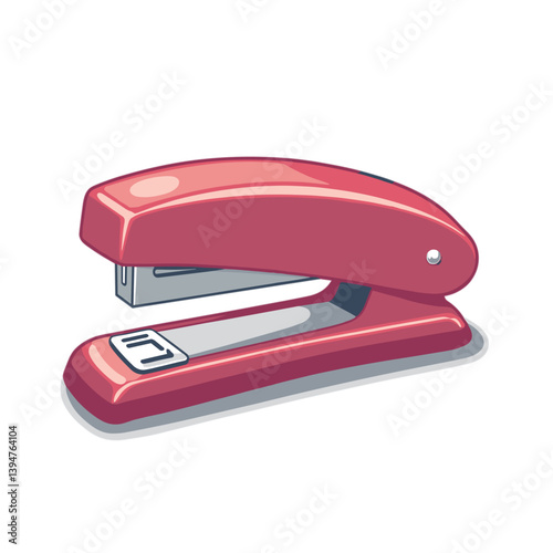 Red stapler illustration no background  
