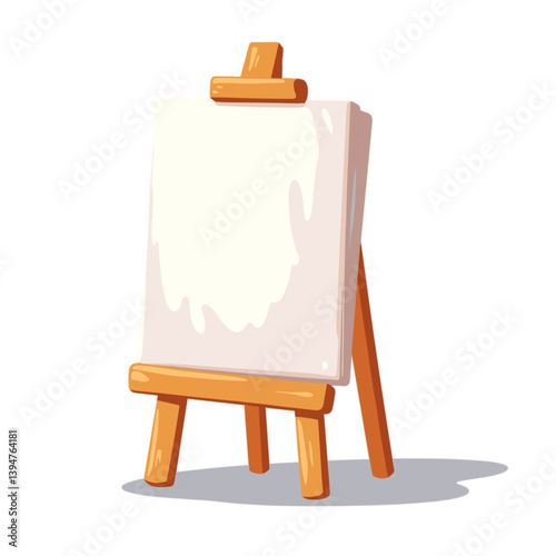 Blank canvas on easel ready for creativity  