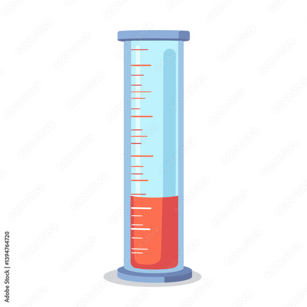 Measurement cylinder with liquid gradient in a minimal style Measurement cylinder with liquid gradient in a minimal style