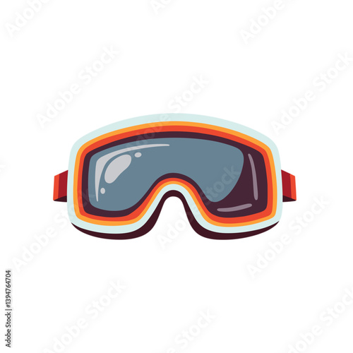 Colorful ski goggles in a modern style  