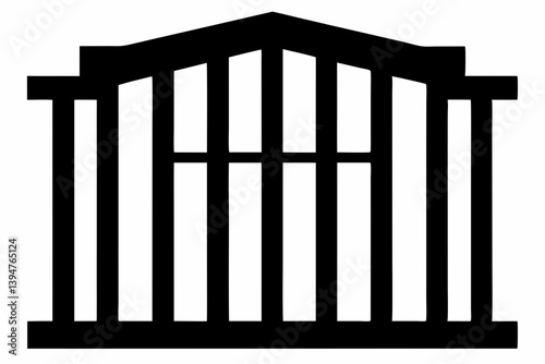 Prison Bars Design Silhouette Vector Illustration