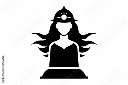 Siren Light Design Silhouette Vector Illustration