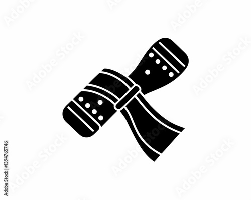 creative details resistance bands icon vector Illustration	