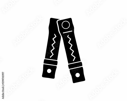 creative details resistance bands icon vector Illustration	