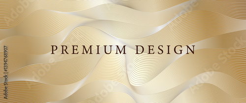 Elegant background design with gold line pattern. Premium abstract vector illustration for invitation, flyer, cover design, luxe invite, business banner, prestigious voucher.