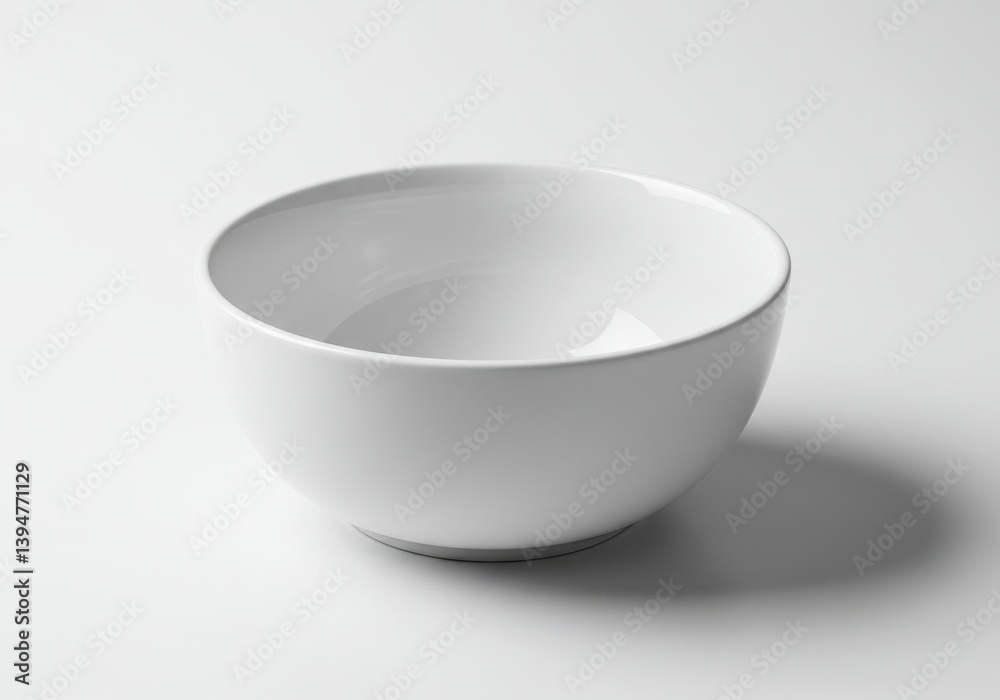 A minimalist image showcasing a simple white bowl against a plain white background with soft lighting isolated on white background A minimalist image showcasing a simple white bowl against a plain white background with soft lighting isolated on white background