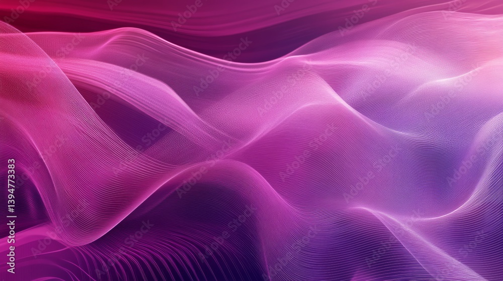 Obraz premium Abstract pink and purple design with flowing lines, colorful wave patterns, and futuristic digital texture