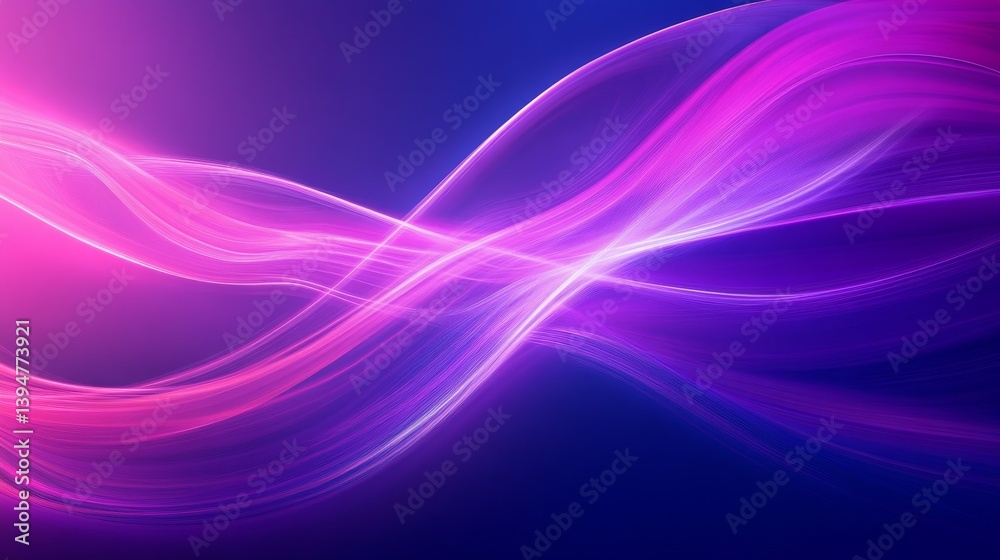 Obraz premium Abstract purple and pink wave design with flowing lines and digital texture