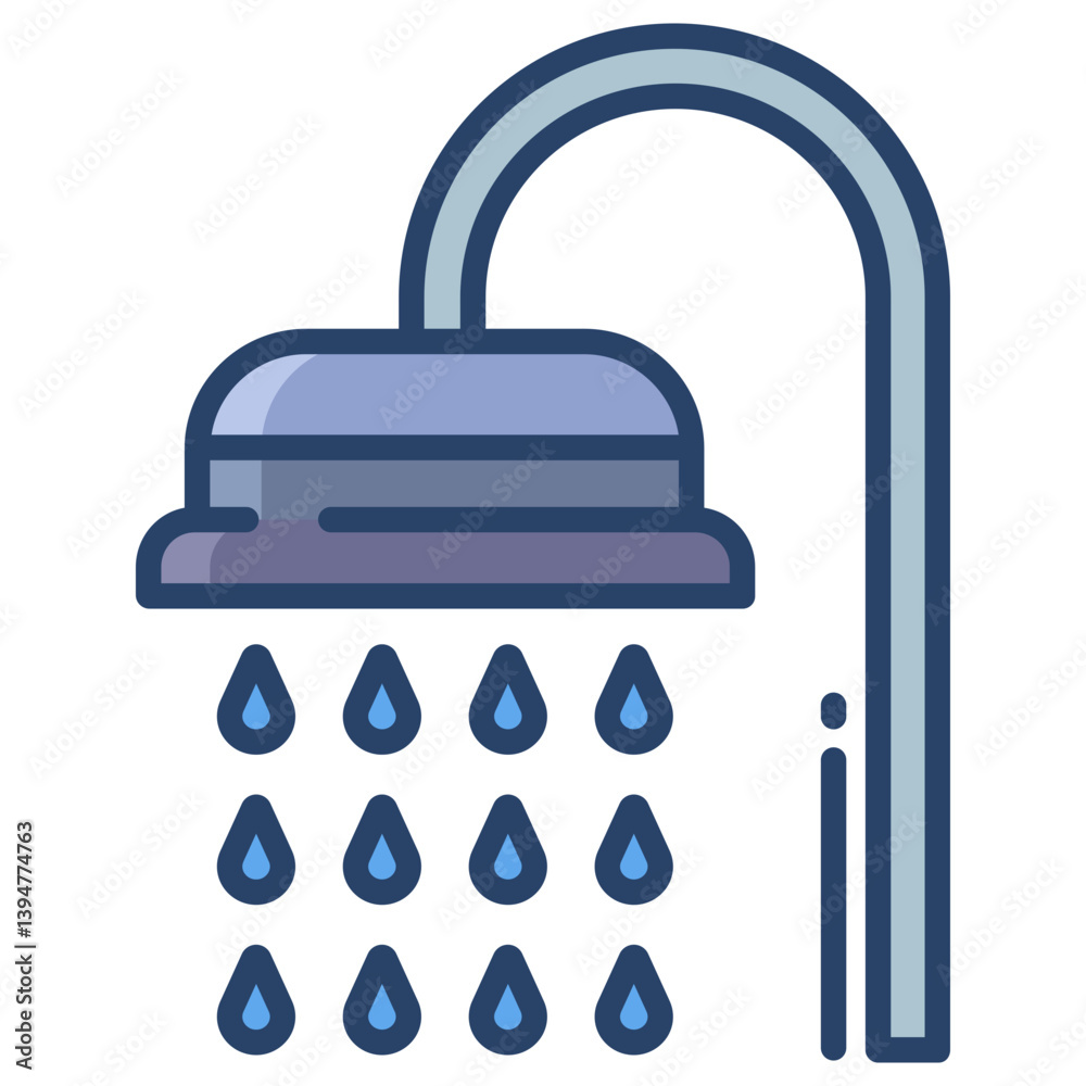Linear color Shower icon Linear color Shower icon