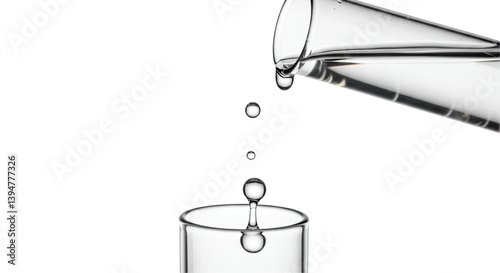 Bilde på lerret Isolated Water Pouring into Test Tube