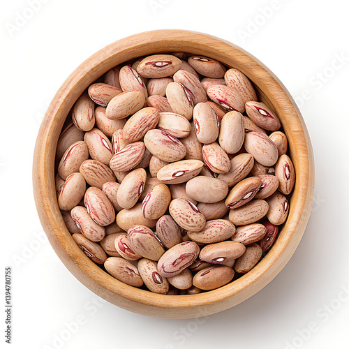 Bowl of Kidney Beans: A top-down perspective of a wooden bowl filled to the brim with kidney beans.
