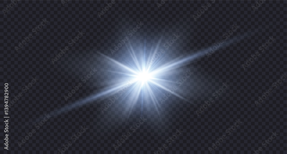 Realistic flashlight with bokeh effect on transparent background, glowing light burst with radiant beams and lens flare effect. Blue energy explosion overlay for sci-fi, tech png moonlight bg. Realistic flashlight with bokeh effect on transparent background, glowing light burst with radiant beams and lens flare effect. Blue energy explosion overlay for sci-fi, tech png moonlight bg.